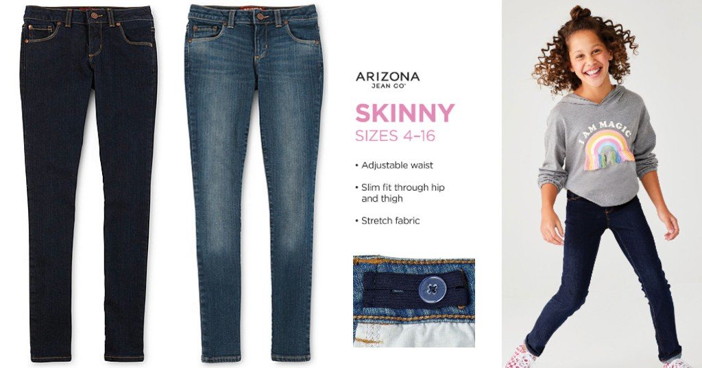 Mahones Arizona Girls Stretch Skinny Fit a solo $11.99 (Reg. $30) en JCPenney