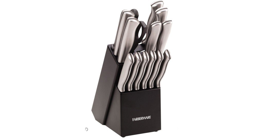 Set de Cuchillos Farberware de 15 piezas Stainless Steel a solo $48 (Reg. $80)