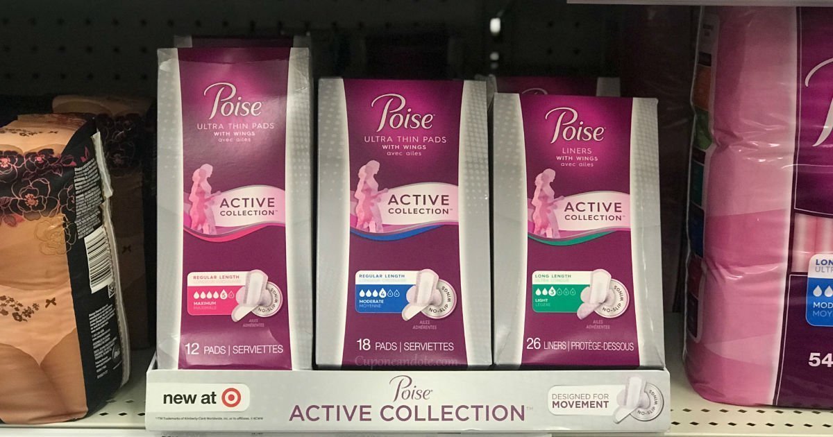 Poise Active Collection Pads y Liners